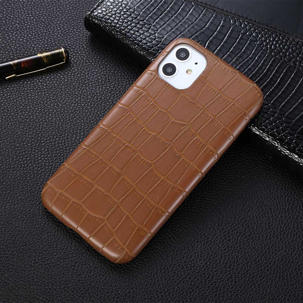 iPhone Luxury Leather Brand Phone Case Cover Brown – Season Made