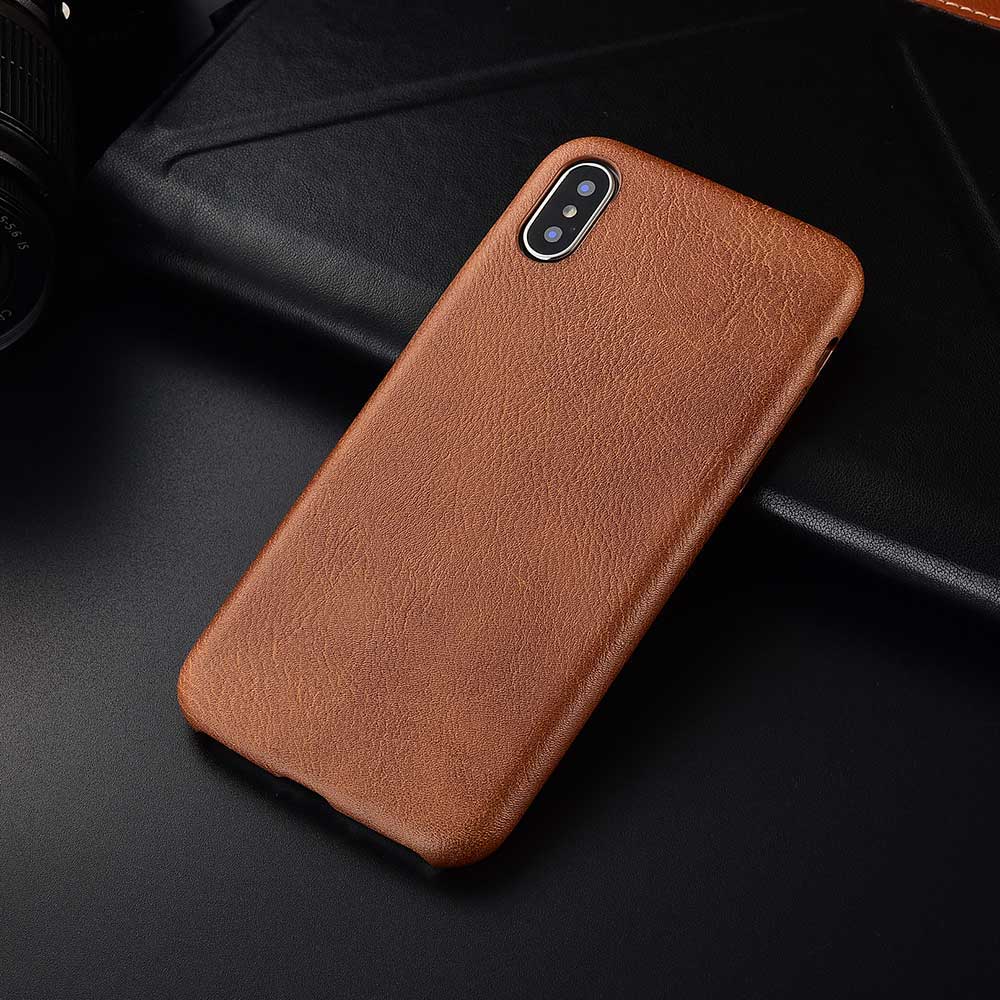 iPhone 15 Series Luxury Leather Brand Phone Case Cover Brown – Season Made